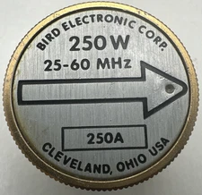 Bird 43 Thruline WattMeter Element 250W 250A 25-60MHz
