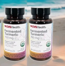 5 X - Fermented Turmeric -700 mg~ 60 Capsules Each  Exp 6.2026 Sealed