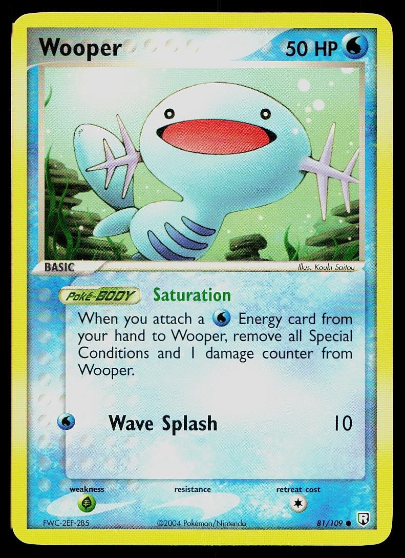 Pokemon Card Team Rocket Returns Wooper 81/109 Common