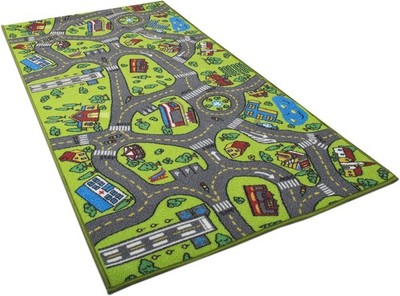 Kids Carpet Playmat Rug City Life Great for Playing with Cars and Toys - Play