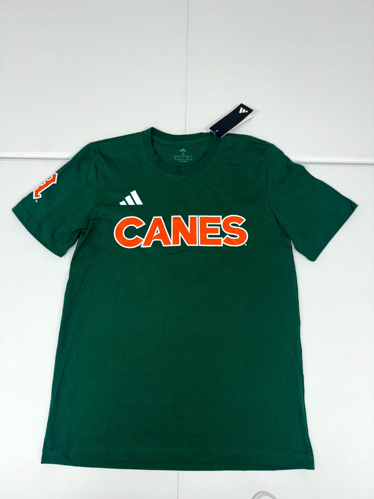 Adidas Miami Hurricanes Baseball Team Issued T-Shirt Mens Green Pick Size