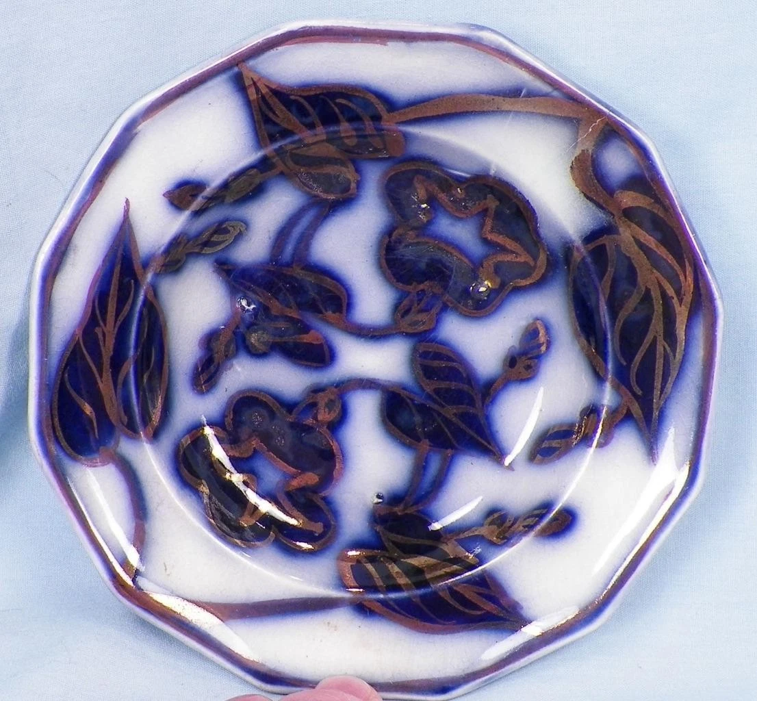 Ceramic & Porcelain Blue Collectible Original 1800-1849 Time
