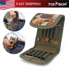 Tourbon 10 Rounds Rifle Cartridge Belt Pouch Camo Tactical Ammo Storage Wallet
