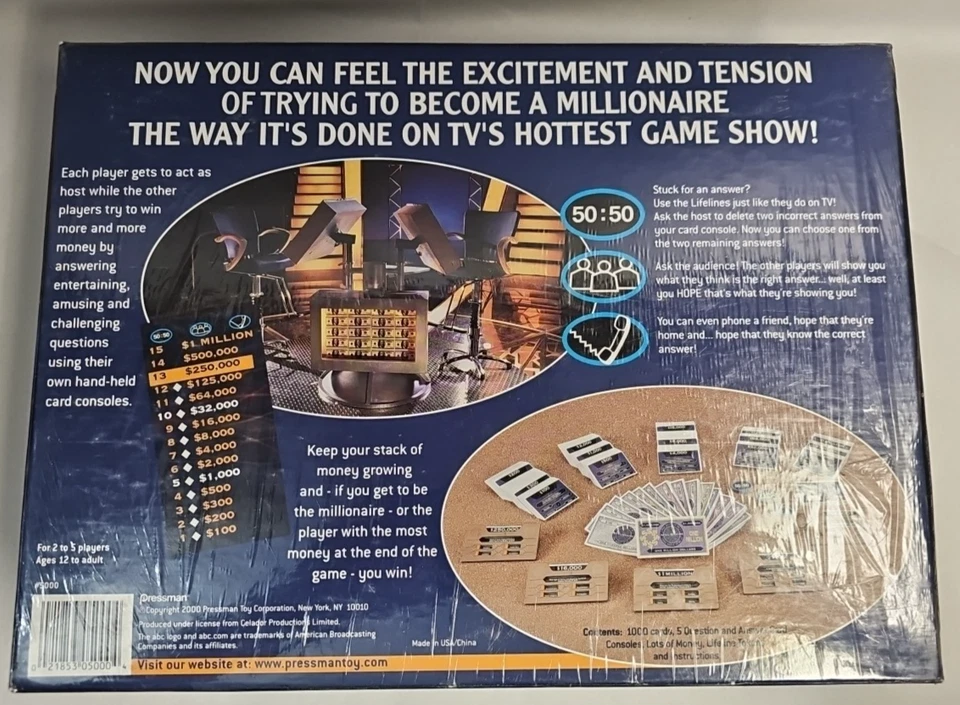 Vintage 2000 Who Wants To Be A Millionaire Board Game BRAND NEW FACTORY SEALED - Image 2 of 4