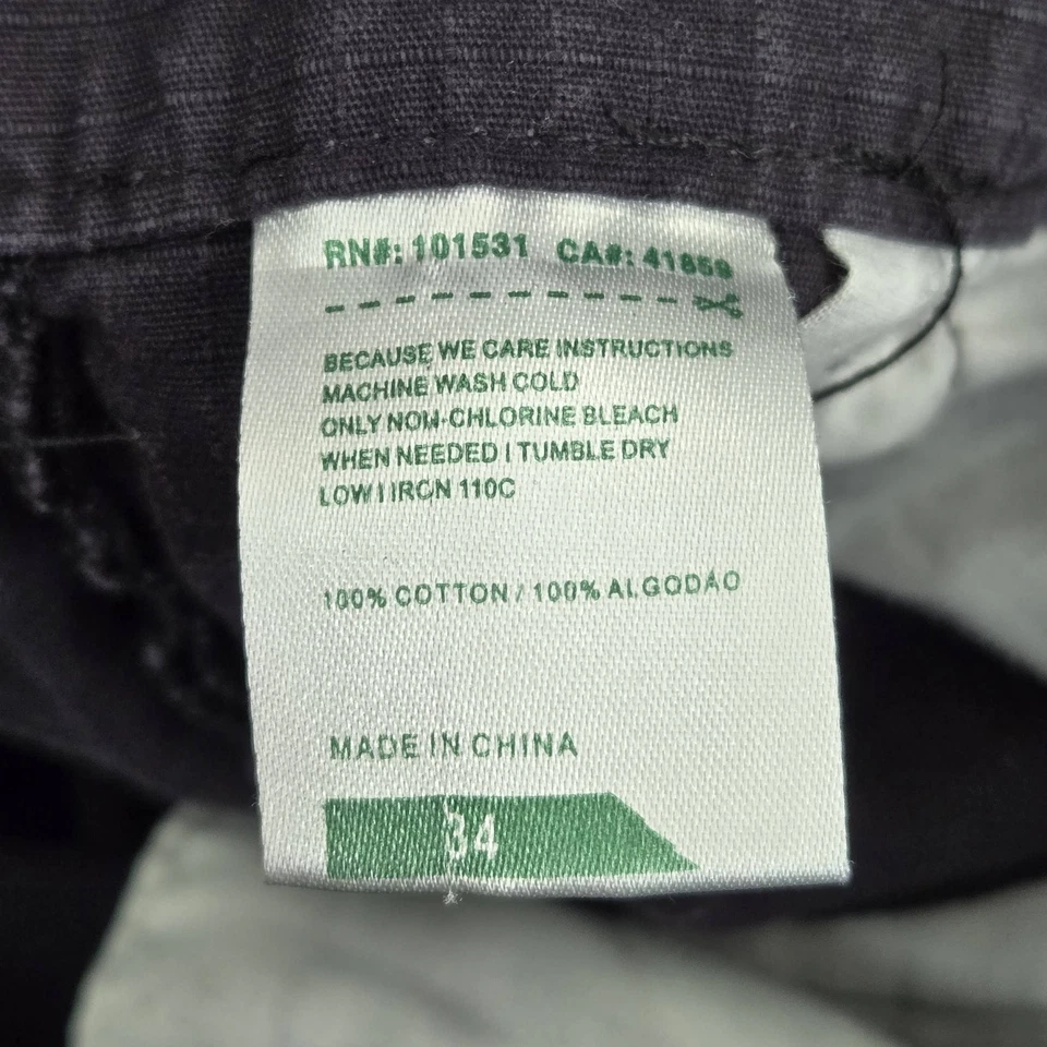 Lifted Research Group Men Pants 34 Dark Gray Cargo 29" Y2K READ - Image 4 of 4