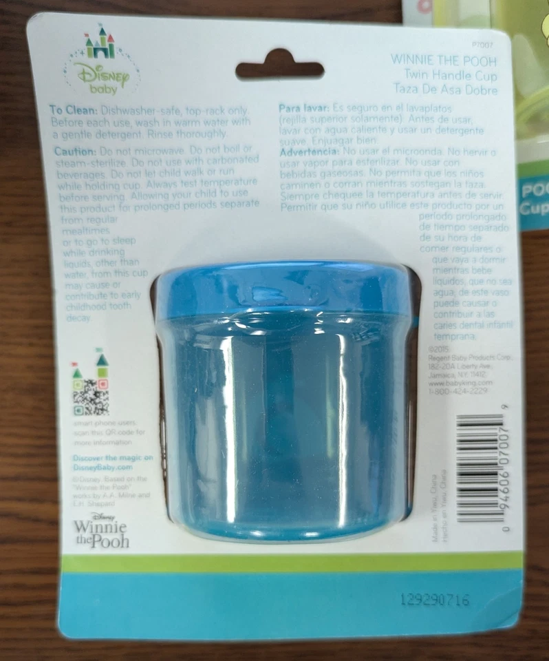 LOTE DE 71 - TAZAS DISNEY BABY WINNIE THE POOH DOBLE MANGO COLORES SURTIDOS Foto 2 de 2