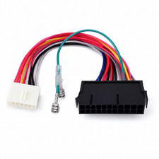 8" 20-Pin to 2x 6-Pin, ATX Power Supply to AT Motherboard Converter Cable