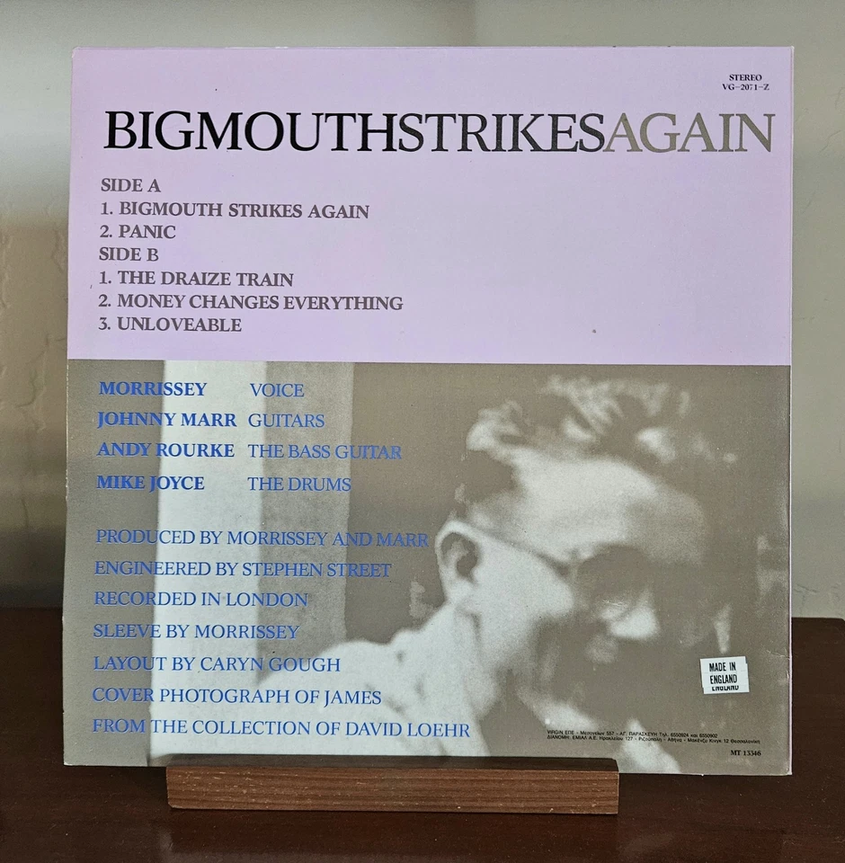 Smiths – Bigmouth Strikes Again (Virgin /Rough Trade 12" Greek Import) 1986 - Image 2 of 2