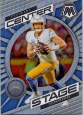 2023 Panini Mosaic #CS-JH Justin Herbert Center Stage Silver