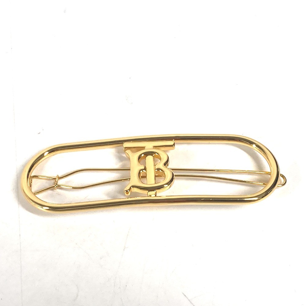 BURBERRY LOVE ヘアピン ゴールド　ヘアアクセ　バーバリー BURBERRY TB logo hair accessories hair pin Barrette Metal Gold