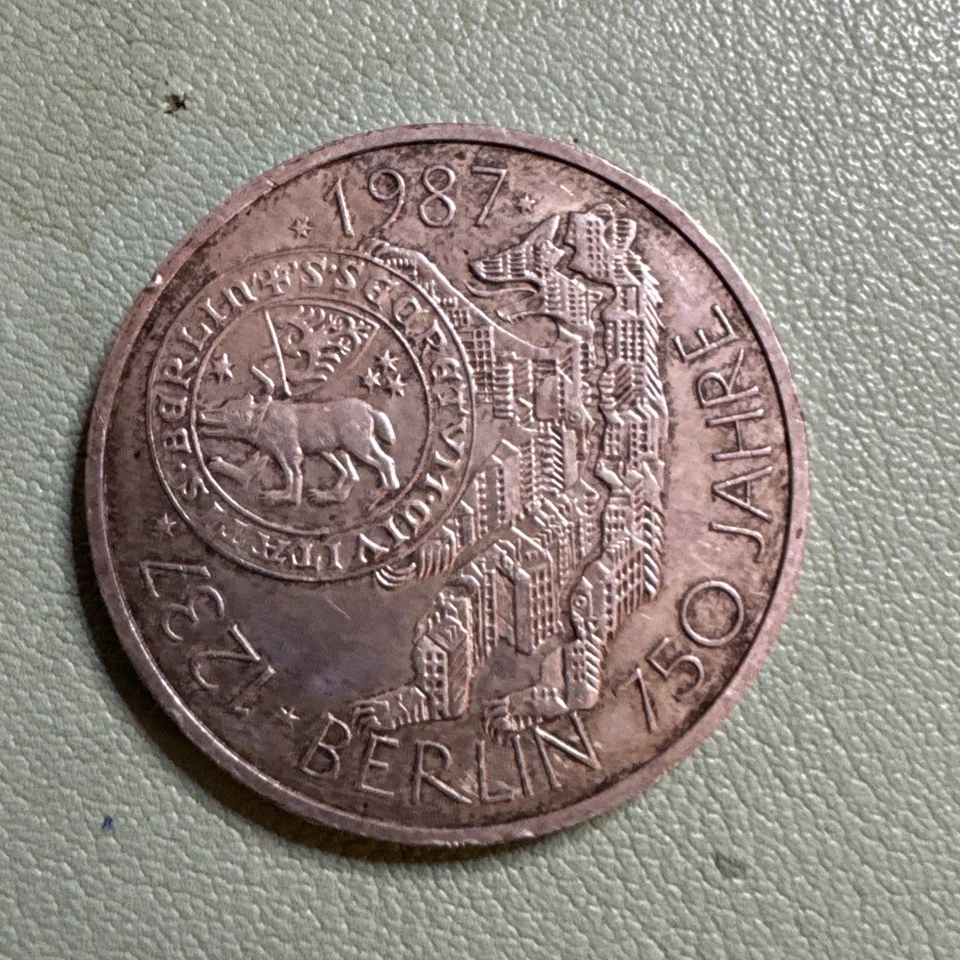 Moneda de plata 750 aniversario Alemania 1987 10 marcos Berlín Foto 2 de 4