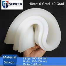 Ultraweiche Silikon Platten Dick 1-20mm Geringe H&auml;rte 0&ndash;20 Grad Schwarz/Wei&szlig;