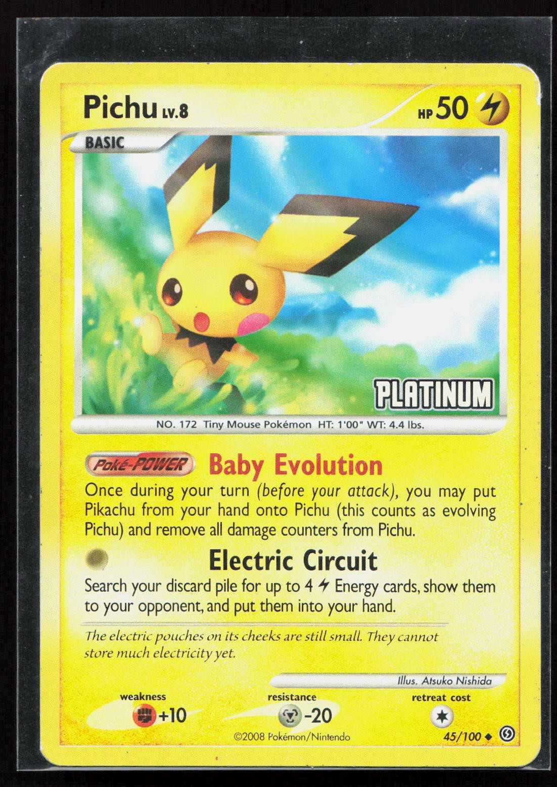 Pichu 045/100 Promo Burger King Pokemon Reverse Holo