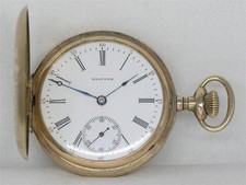 EXQUISITE 1906 ANTIQUE 16S WALTHAM 14K YELLOW GOLD FILL HUNTER CASE, SERVICED!
