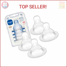 MAM Baby Bottle Nipples Extra Fast Flow Size 4, for 6 Month Babies, Skin Soft B