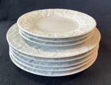 Michael Aram Forest Leaf Limoges Body 8.5" Salad Plates (5), Tidbit Plates (3)