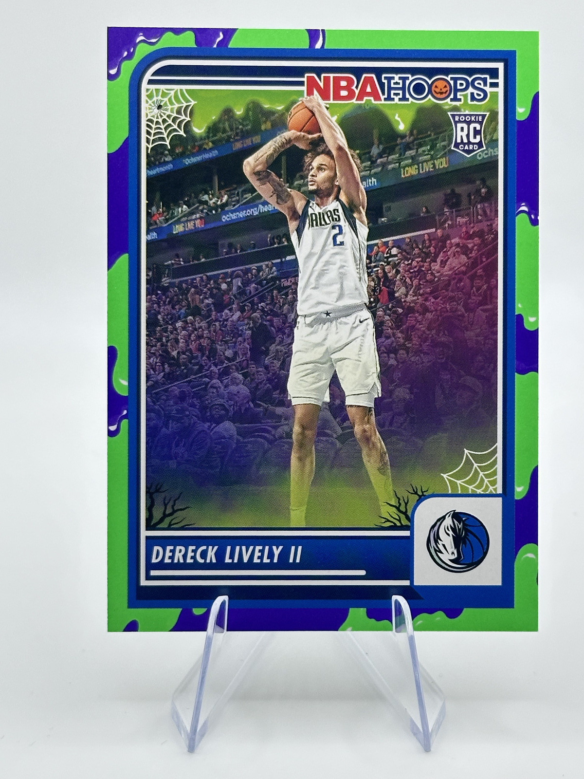 23-24 Panini Haunted Hoops SLIME #253 Dereck Lively RC ROOKIE  Dallas Mavericks