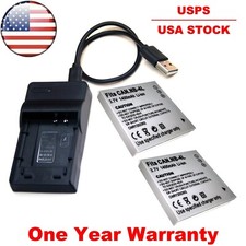 Battery Pack / USB Charger For NB-4L Canon PowerShot SD30 SD40 SD200 SD300 SD400