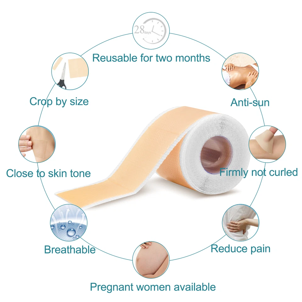 Scar Removal Silicone Tape for Hypertrophic Scars & Keloids, 1.6'' x 60''-150" - Image 2 of 4