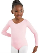 BWC126 Body Wrappers Quality Cotton Blend Long Sleeve Dance Leotard Child XS