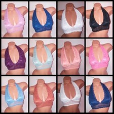 Victoria Secret Bralette Bra Halter Unlined Wire Free Lace Solid