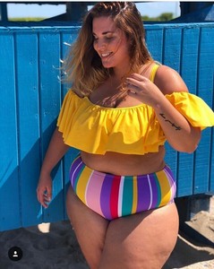 rainbow plus size swimsuits
