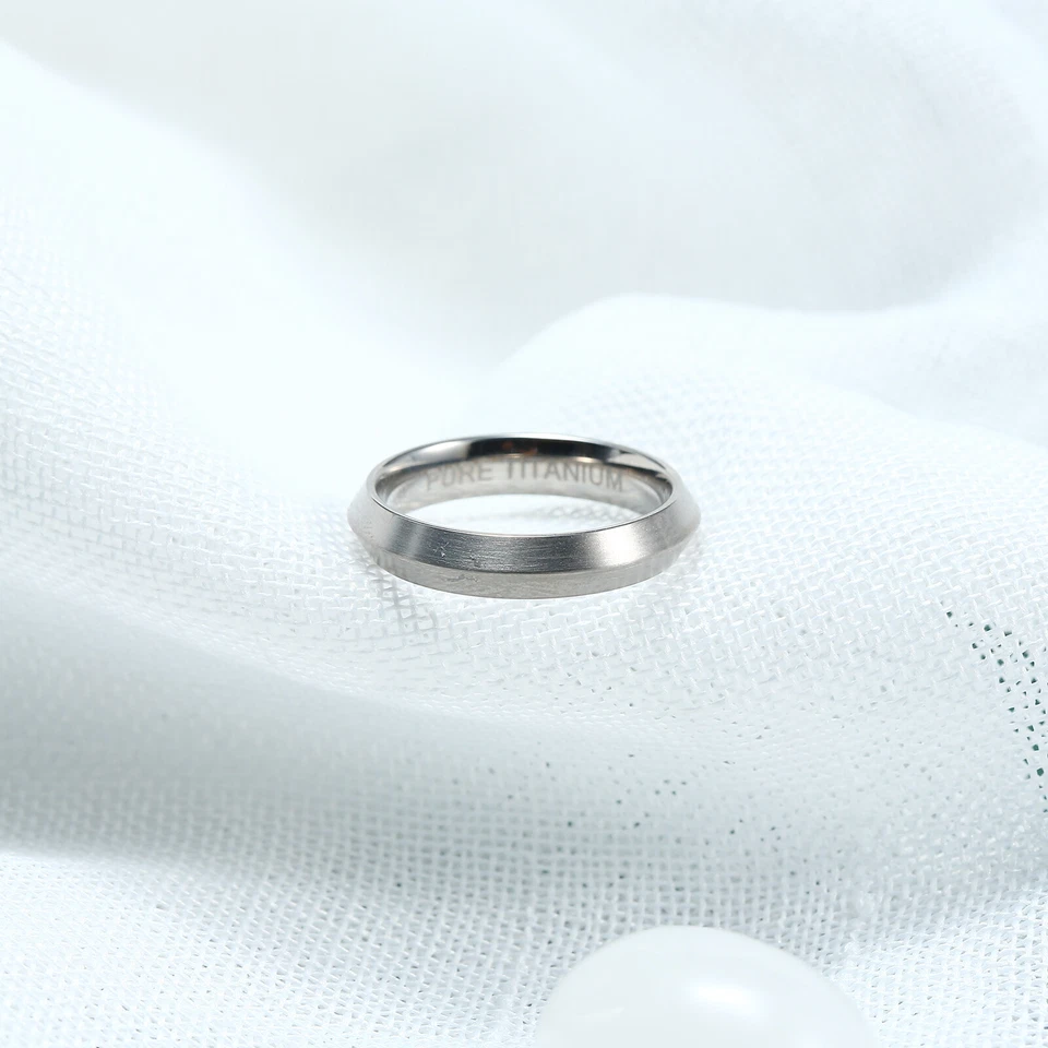 Fashion Rings for Men Women Wedding Bands Promise Enternity Rings Comfort Silver - Image 3 of 3