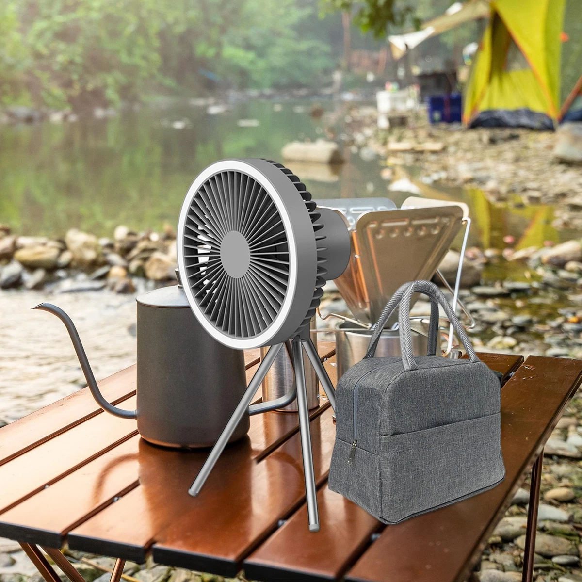 Rechargeable emergency light with cheap fan