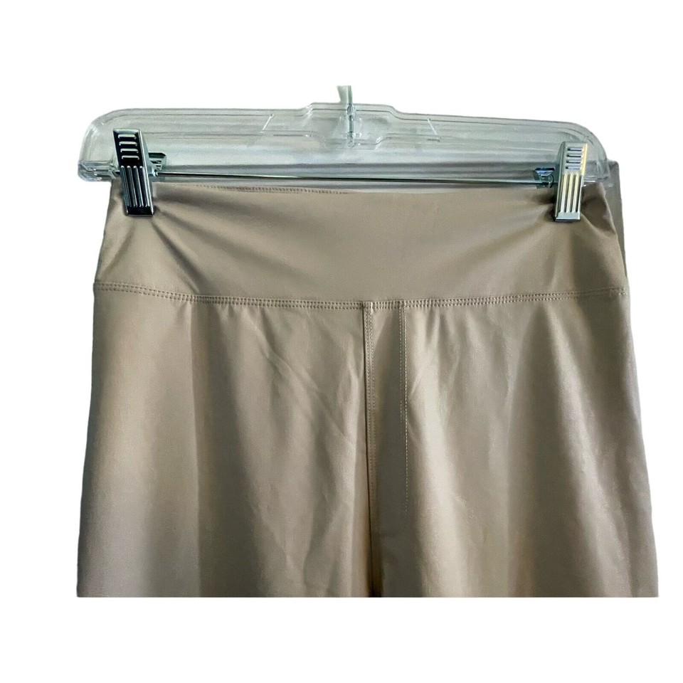 Offline by Aerie Real Luxe Women's size Large Ecru Faux Leather Leggins