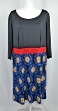 Spruce & Sage NWOT Women's Plus Size 3X Geometric Chelsea Dress Black Top