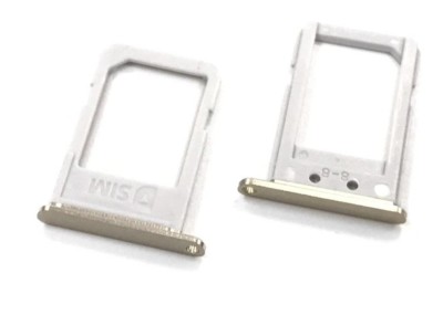 2x Original Samsung Galaxy S6 Plus Nano Sim Karten Halter Tray Karten Gold NEU