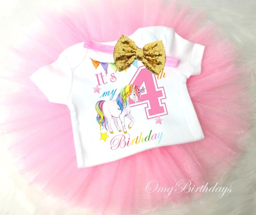 Rainbow Unicorn Pink Gold 4th Fourth 