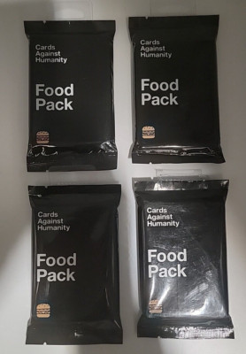 Lot of 4 Cards Against Humanity  30 Card Food Expansion Set Pack New & Sealed!