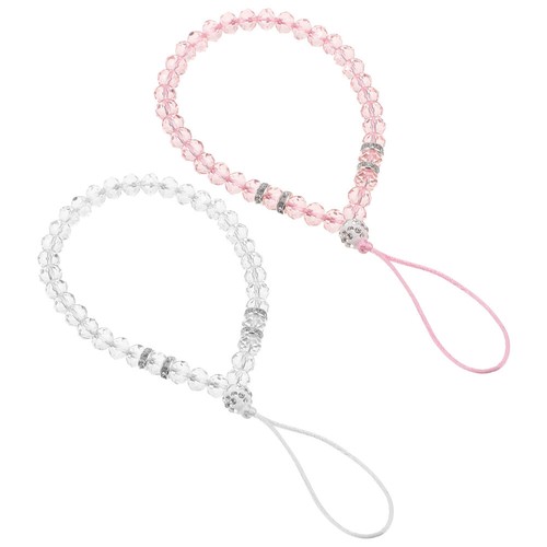 2 szt. Smycz do telefonu komórkowego Koralik Charm Strap Miss Dekoracyjna lina