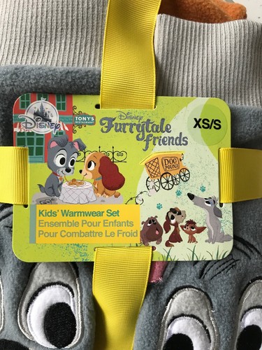 Disney Store Lady And The Tramp Furrytale Friends Kids Warmwear Set Xs/s Soft - Picture 2 of 3