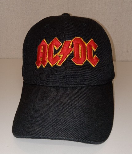 AC/DC Hat Cap One Size Strapback Adjustable Black Red Embroidered Adult ...