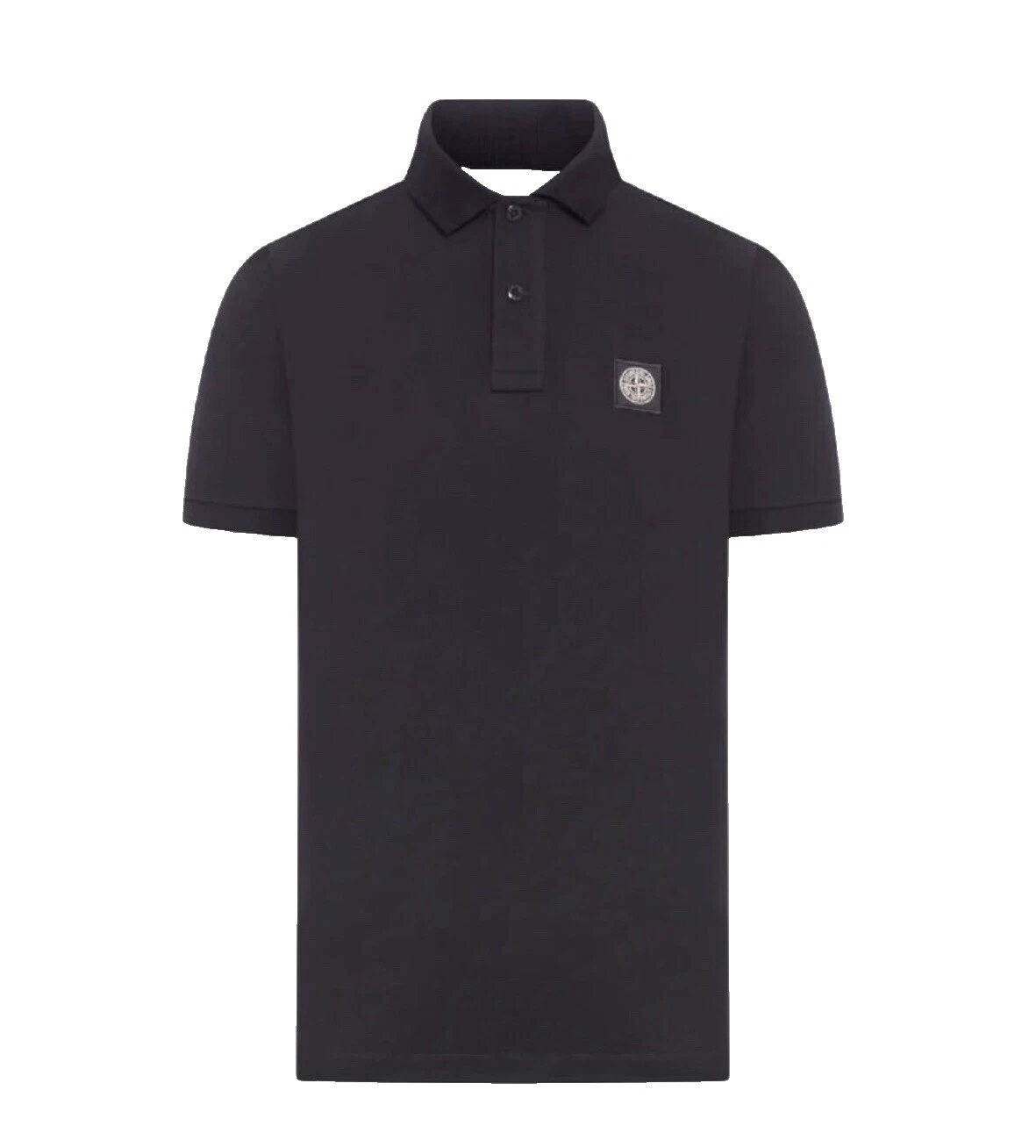 Camisas Regular Negro Stone Island para hombres