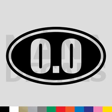 0.0 Marathon Oval Vinyl Die Cut Decal Sticker - Running Jogging Distance