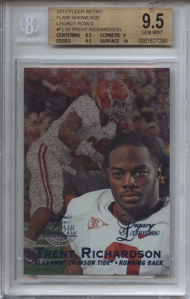 Trent Richardson Fleer Retro Flair Showcase Legacy Row 0 #FL10 Base