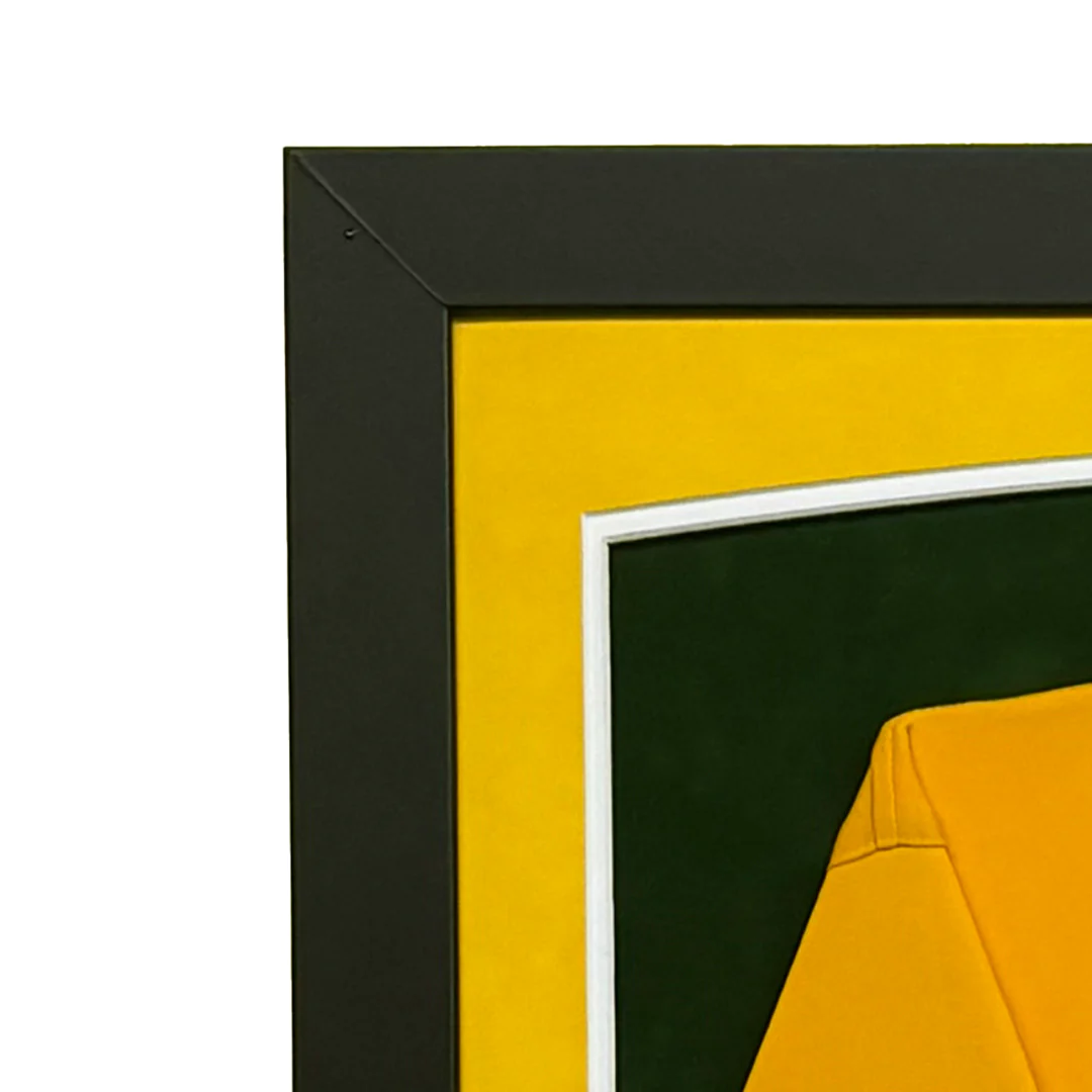 Mark McGwire Signed Oakland Yellow Custom Suede Matte Framed Baseball