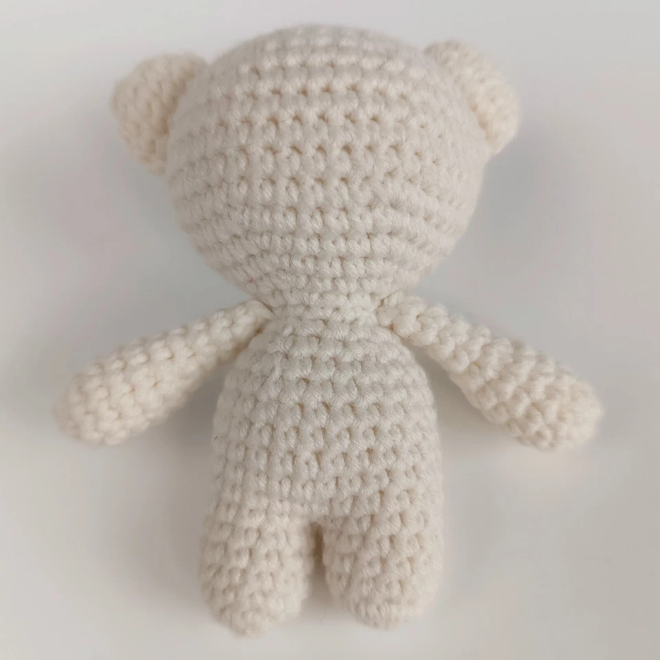 LITTLE CROCHET BEAR. HANDMADE SOFT TOY. STUFFED BEAR. AMIGURUMI BEAR. - Image 3 of 4