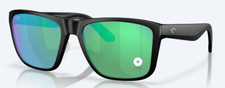 NEW Costa Del Mar LOS ALIJOS Polarized Sunglasses Matte Black/Green Mirror Glass