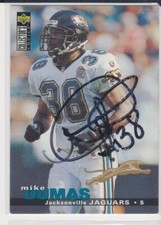 MIKE DUMAS JACKSONVILLE JAGUARS INDIANA UNIVERSITY  AUTOGRAPHED CARD