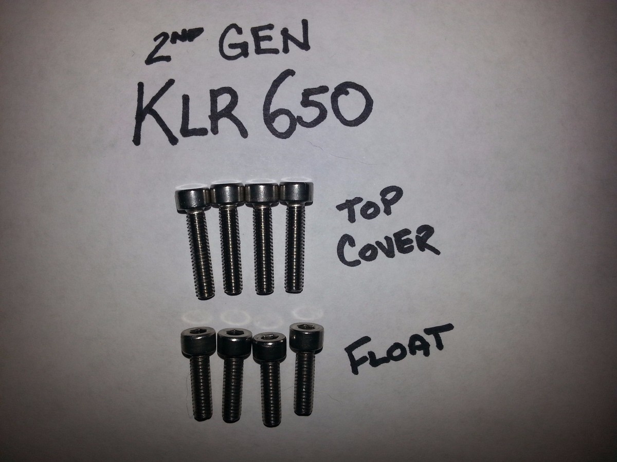 Kawasaki 2006 KLR650 Carburetor Bolts Dress Up Kit Titanium Screws