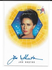 2001 Rittenhouse Star Trek 35th TOS Jan Shutan Lt Mira Romaine AUTO Signed A29