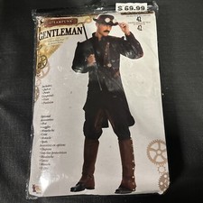 Steampunk Gentleman Victorian Man Brown Fancy Dress Up Halloween Adult Costume