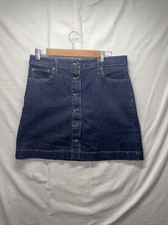 Gap 1969 - Women  s Denim Skirt Size 31 Measures 34 - Buttons - EUC
