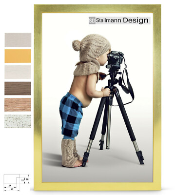 Bilderrahmen New Modern Holz MDF Foto Poster Rahmen Zeitlos 24 Farben und 41 Gr.