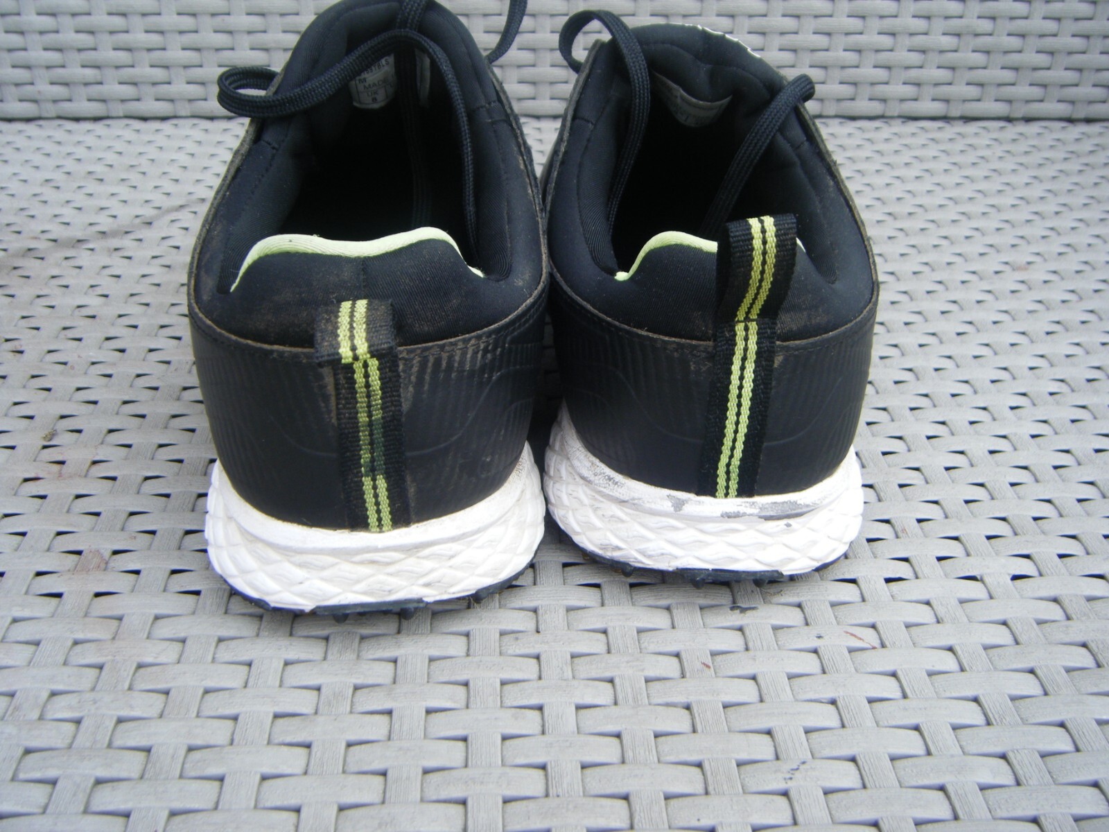 Stromberg Mens Tempo Spiked Waterproof Cushioned Golf Shoes Black Size