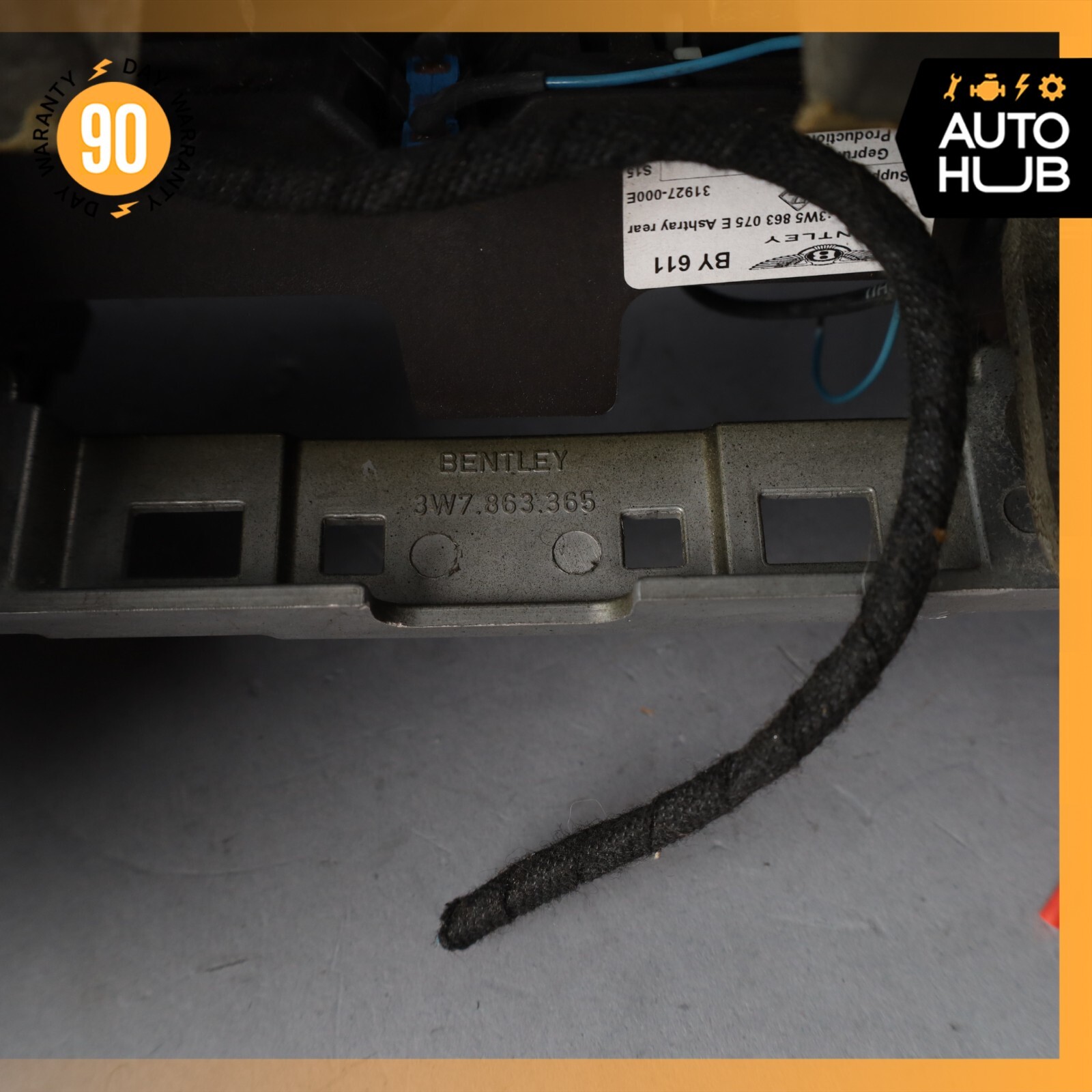 07-11 Bentley Continental GTC Speed Rear Center Console Trim Bezel Black OEM 83k